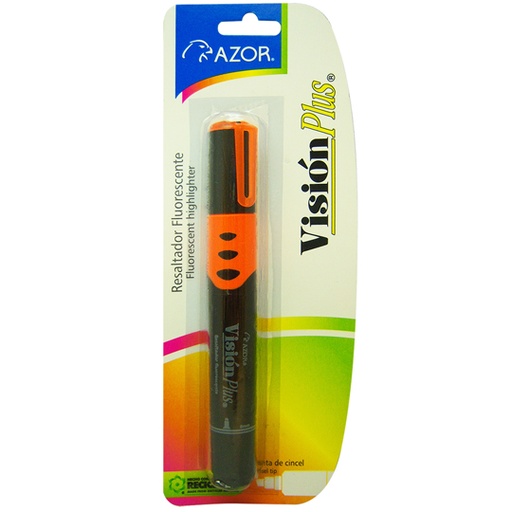 [AZO-MAR-2610NA] Resaltador De Texto Vision Plus Punta Cincel 6Mm Color Naranja
