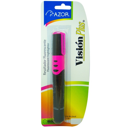 [AZO-MAR-2610RS] Resaltador De Texto Vision Plus Punta Cincel 6Mm Color Rosa