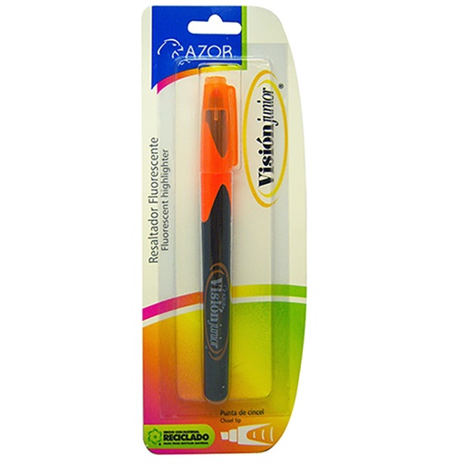 [AZO-MAR-2810NA] Resaltador De Texto Vision Jr. Punta Cincel 4Mm Color Naranja