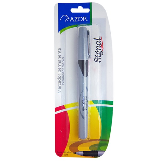 [AZO-MAR-37101] Marcador Permanente Ultra Fino Signal 0.5 Mm Color Negro Blíster