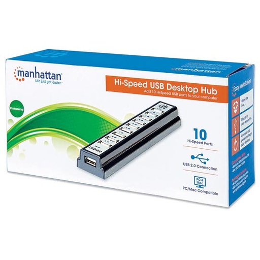 [IC-CO-161572] Hub Manhattan Usb V2.0 10 Ptos Con Fu