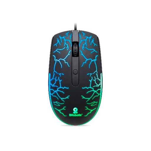 [BR-ACC-263946] Mouse Basico Brobotix Negro Usb Rgb Stor