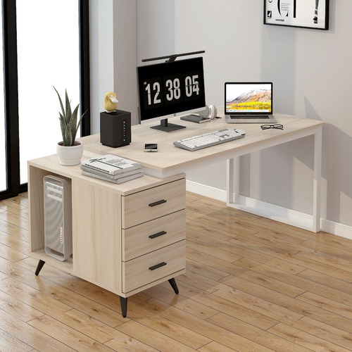 [MOB-ESCRITORIO-OFNA] Escritorio Moderno Con Cajoneras 120X60X75Cm Para Oficina