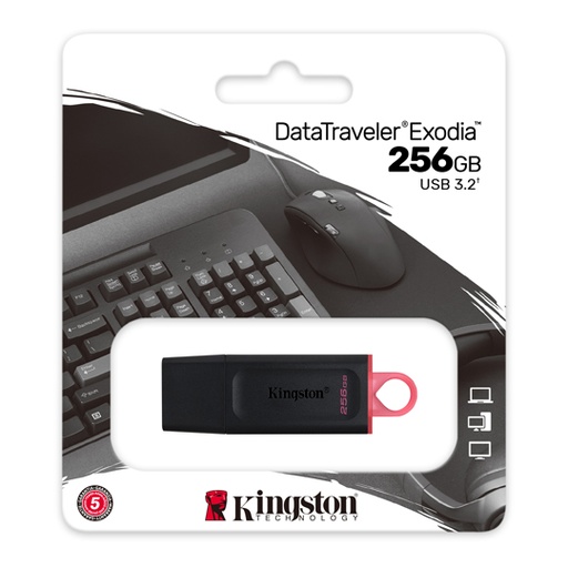 [ME-KIN-DTX256GB] Memoria Usb, 256Gb, 3.2 Gen 1, Negro/Ros