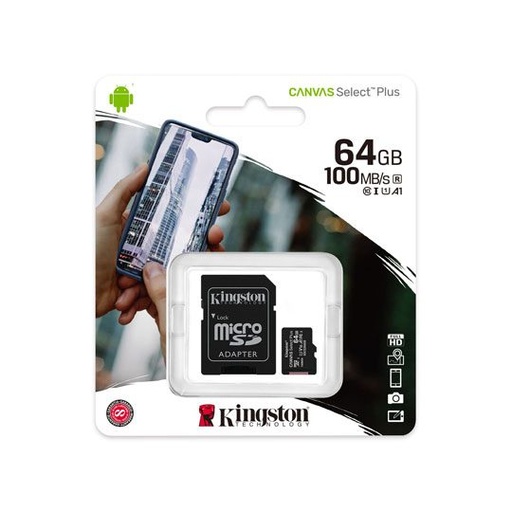 [ME-KIN-SDCS264G] Microsd Con Adaptador Cl10, 64Gb, A1.