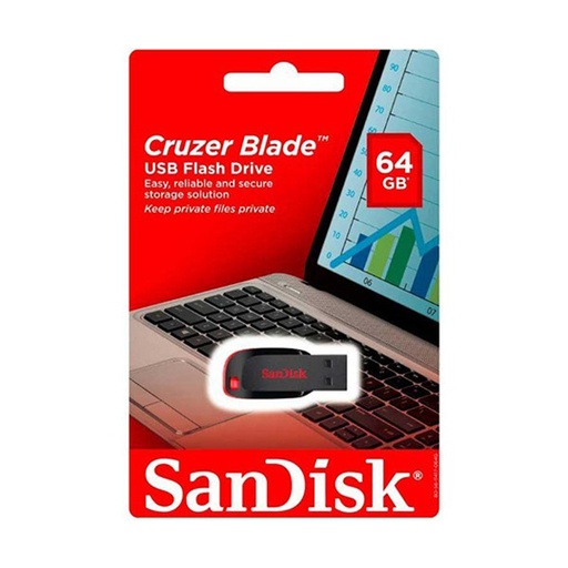 [ME-SAN-Z5064G] Memoria Flash Sandisk Cruzer Blade 64Gb