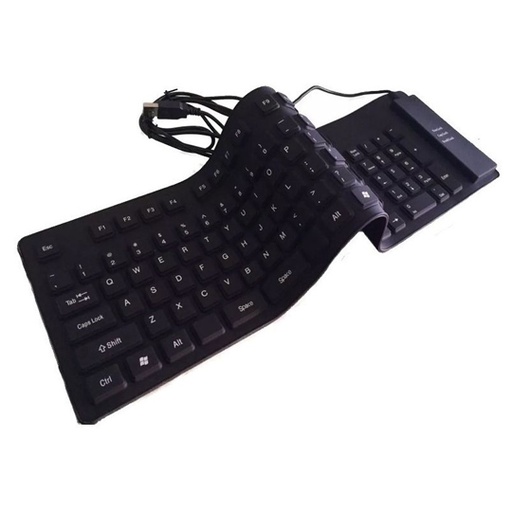 [BR-ACC-801935] Teclado Flexible Usb Brobotix Negro
