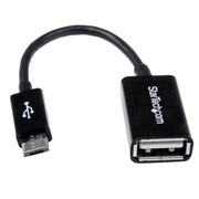 [STA-CO-A8400K0] Cable Adaptador Startech Micro Usb Macho- Usb A Hembra, 12Cm, Negro 