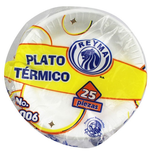 [ABA-PLATO-P6] Platos Desechables Reyma Pastelero Paquete Con 25 Piezas