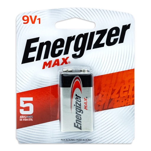 [ENE-PIL-522BP1] Pila Alcalina Energizer 9V Blíster De 1 Pieza
