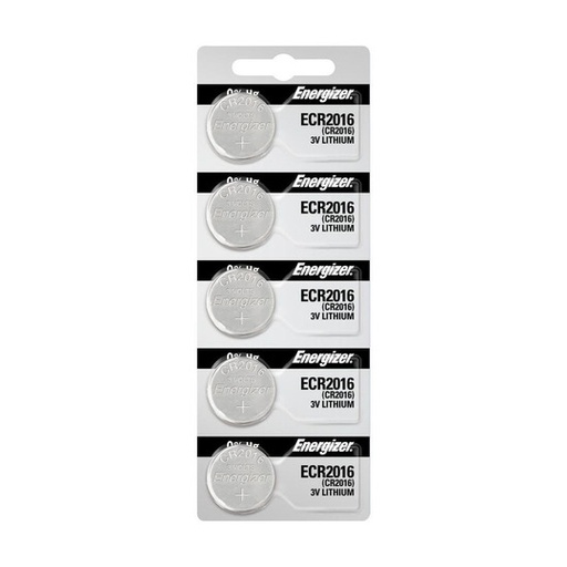 [ENE-PIL-CR2016] Pila De Litio Energizer Cr2016 De 3.0V Blíster Con 5 Piezas