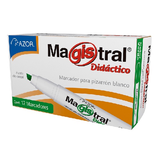 [AZO-MAR-8350VE] Marcador Magistral Didáctico Punta Cince
