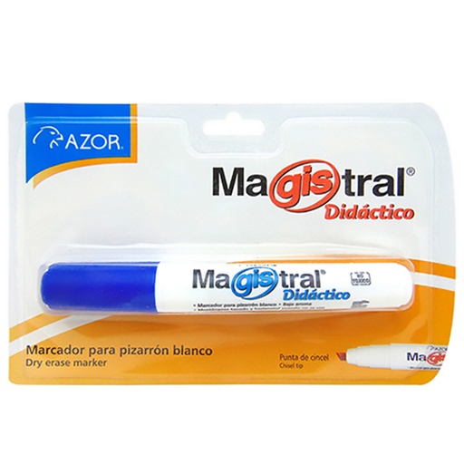 [AZO-MAR-8351AZ] Marcador Magistral Didáctico Punta Cince