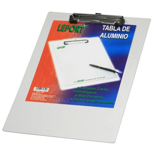 [AZO-TAB-1352] Tabla De Aluminio Lefort Con Clip Metáli
