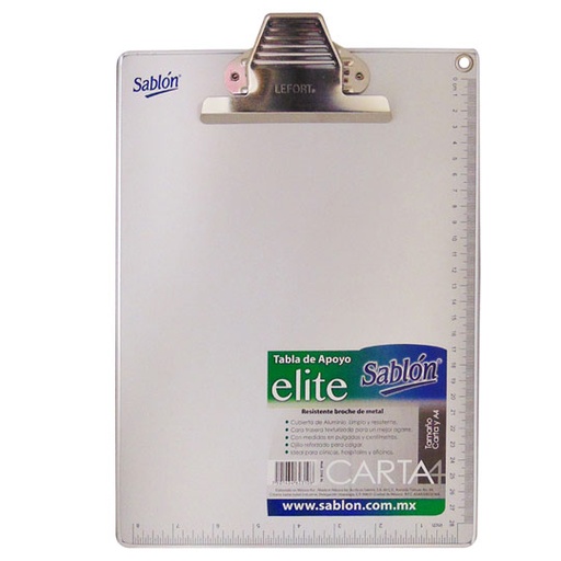 [AZO-TAB-2310AL] Tabla De Aluminio Sablón Con Clip Metáli