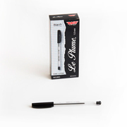 [BAC-BOL-PLUMN12] Bolígrafo le Plume negro, punto mediano,1.00 mm, 12 piezas 