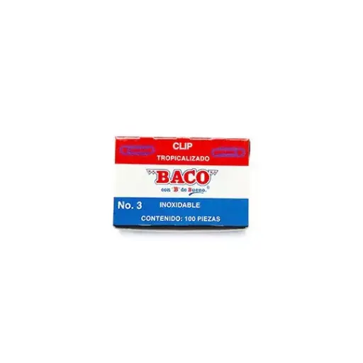 [BAC-CLI-TROPIC3] Clip Baco Tropicalizado No.3, 1 Caja Con 100 clips
