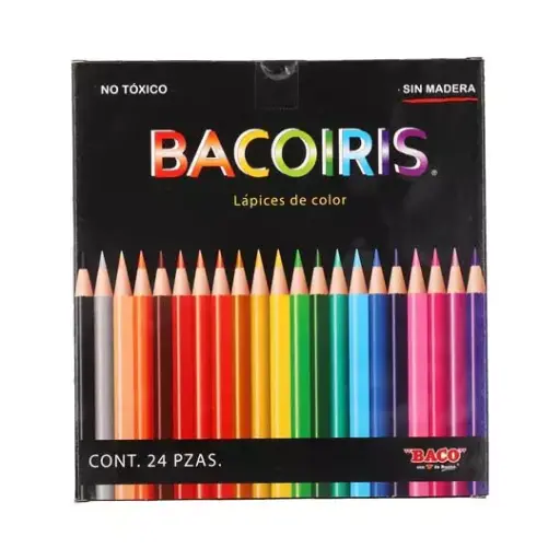 [BAC-COL-LP03] Colores Bacoiris Largos 24 Piezas.