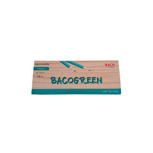 [BAC-LAP-GREENC] Lápiz Bacogreen Hb No.2, Coletivo 50 Pie