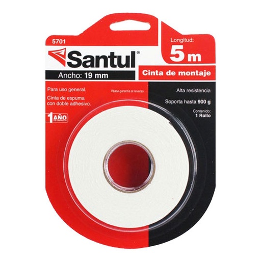 [SAN-CIN-5701] Cinta Para Montaje Santul 19mmx5m