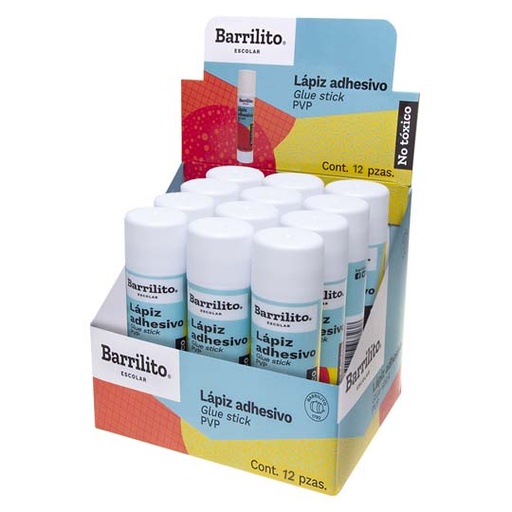 [BAR-PEG-36GCH] Lápiz Adhesivo 36 G Barrilito Color Blan