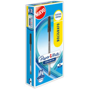 [BER-BOL-29429] Boligrafo Kilometrico Economico Negro Punto Mediano Caja Con 12 Piezas