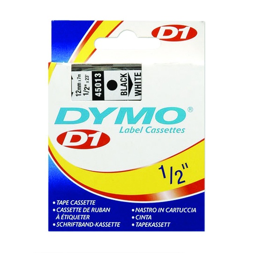 [BER-CNT-45013] Cinta De Plastico P/Dymo Labelmanager Negro/Blanco,
