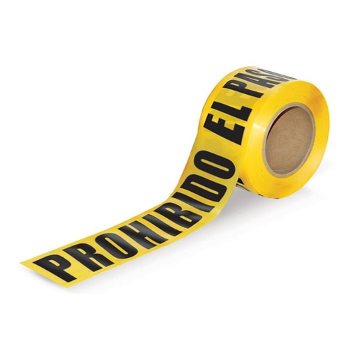 [SAN-CIN-8911P] Cinta De Señalización Santul 305M Prohibido El Paso Color Amarillo