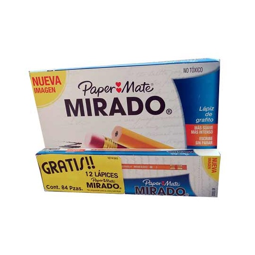 [BER-LAP-1869318] Lápiz Mirado No 2 Hexagonal C/72 + 12