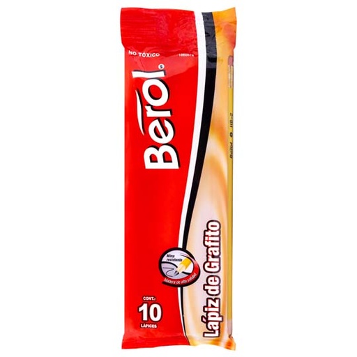 [BER-LAP-93561C] Lápiz Hexagonal Berol No.2 10 Piezas