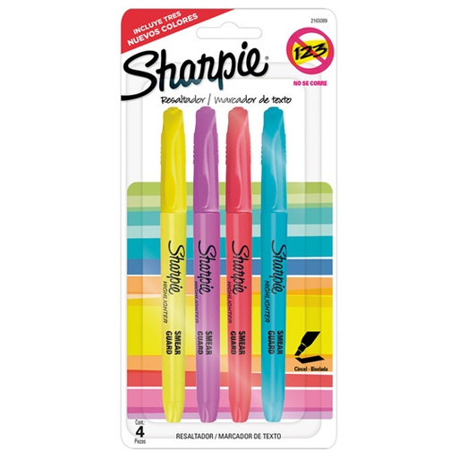 [BER-MAR-165089] Resaltador Sharpie Pocket Caja Con 4