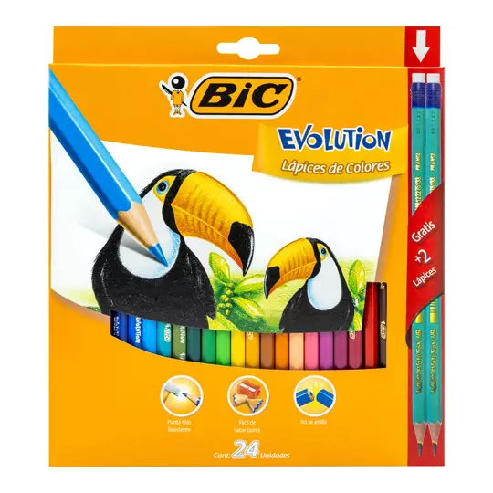 [BIC-COL-9324] Colores Bic Evolution 24 Piezas