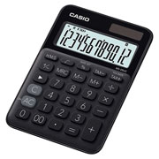 [CAS-CAL-20UCBK] Calculadora De Escritorio Negra Casio Pantalla Larga De 12 Dígitos