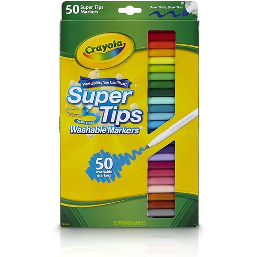 [CRA-MAR-85150] Marcadores Crayola Lavables Super Tip Con 50 Colores