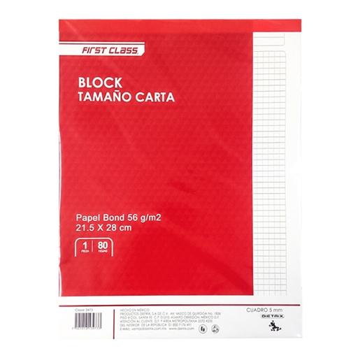 [DIE-BLK-3473] Block Dietrix Tamaño Carta Cuadro 5 Mm 8