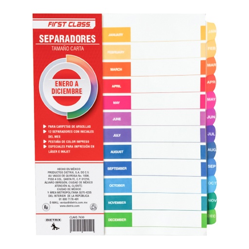 [DIE-SEP-7630] Separadores Dietrix Tamaño Carta De Ener