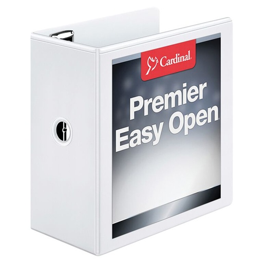 [ESS-CAR-10350] Carpeta panorámica premier Cardinal carta blanca de 5" herraje "D"