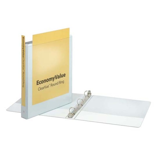 [ESS-CAR-E90021] Carpeta panorámica Economy Value Cardinal, tamaño carta blanca de 1" herraje "O"