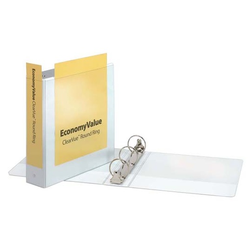 [ESS-CAR-E90081] Carpeta panorámica Economy Value Cardinal, tamaño carta blanca de 2" herraje "O"