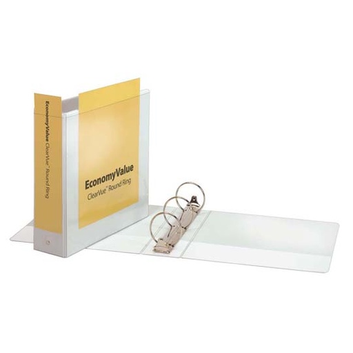 [ESS-CAR-E90091] Carpeta Panorámica Economy Value Cardinal, Tamaño Carta Blanca De 3" Herraje "O"