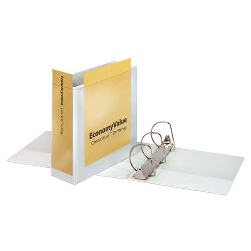 [ESS-CAR-E90163] Carpeta Panorámica Economy Value Cardinal, Tamaño Carta Blanca De 4" Herraje "D"