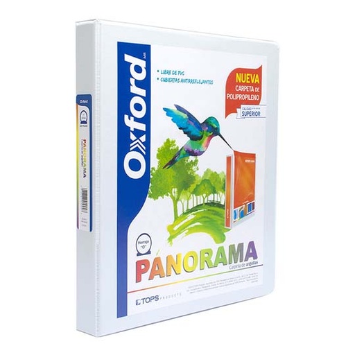 [ESS-CAR-PP01004] Carpeta Panorámica Oxford Carta Blanca De 1" Herraje "O"