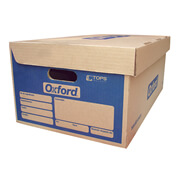 [ESS-CJA-3] Caja Para Archivo Oxford Kraft Carta Tapa Integrada Tipo Cofre
