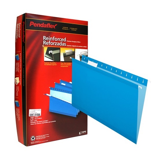 [ESS-FOL-93502] Folder Colgante Pendaflex Oficio Color Azul Claro Caja Con 25 Piezas