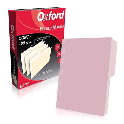 [ESS-FOL-M750PIN] Folder Manila Oxford Carta Color Rosa Ce