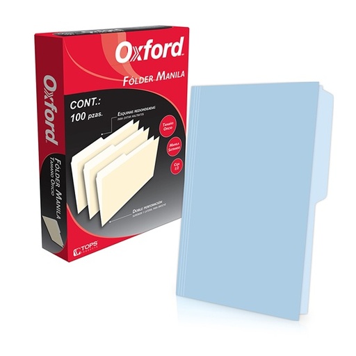 [ESS-FOL-M751BLU] Folder Manila Oxford Oficio Color Azul C