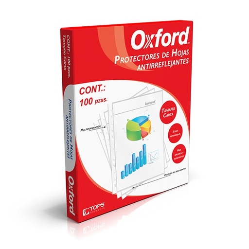 [ESS-PRH-64000] Protector De Hojas Oxford Carta Antirreflejante Caja Con 100 Pzas 
