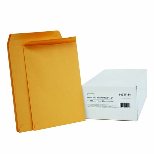 [ESS-SOB-7433124] Sobre Kraft Engomado Ampad Esquela Caja Con 100 Piezas