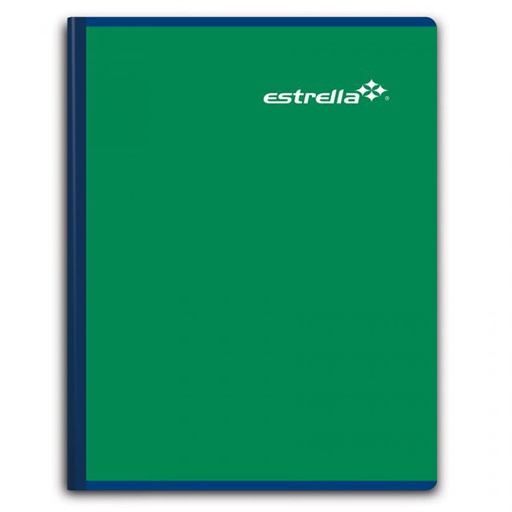 [EST-CUA-0701] Cuaderno Forma Francesa Cosido Estrella, Cuadro Grande 7Mm 100 Hojas