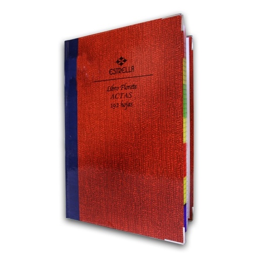 [EST-CUA-114] Libro Florete Actas Estrella Forma Franc